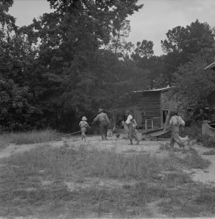 Framed Print : Noontime chores on Negro tenant farm, Granville County, North Carolina, 1939. Creator: Dorothea Lange Framed Print : Noontime chores on Negro tenant farm, Granville County, North Carolina, 1939. Creator: Dorothea Lange