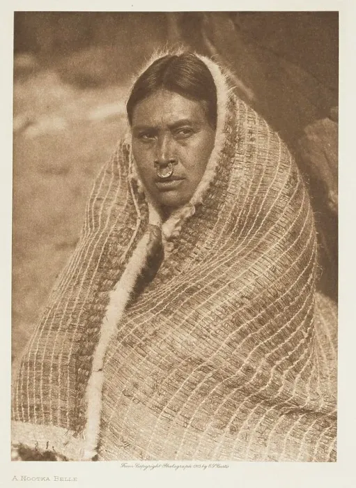 Framed Print : A Nootka Belle, 1915. Creator: Edward Sheriff Curtis Framed Print : A Nootka Belle, 1915. Creator: Edward Sheriff Curtis