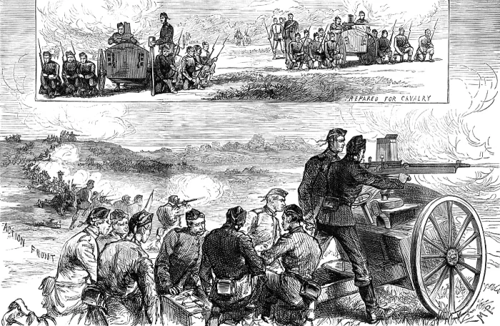 Framed Print : The Nordenfeldt Guns at Aldershott, 1883. Creator: Unknown Framed Print : The Nordenfeldt Guns at Aldershott, 1883. Creator: Unknown