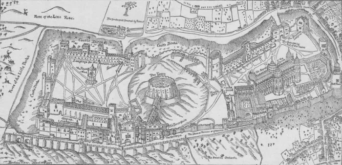 Framed Print : Nordens View of Windsor Castle, 1607. 1895. Artist: John Norden Framed Print : Nordens View of Windsor Castle, 1607. 1895. Artist: John Norden