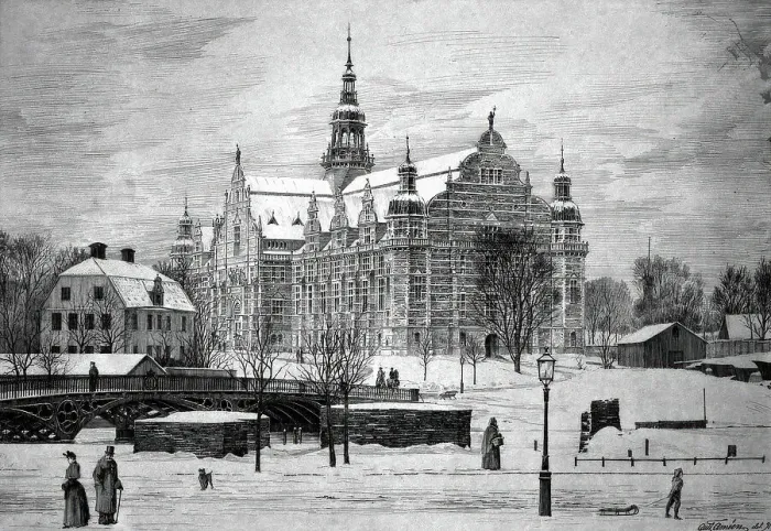 Framed Print : The Nordic Museum, Allmogehallen, 1891. Creator: Gustaf Améen Framed Print : The Nordic Museum, Allmogehallen, 1891. Creator: Gustaf Améen