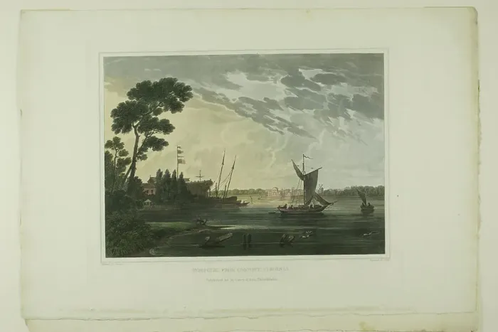 Framed Print : Norfolk; From Gosport, Virginia, plate five of the second number of Picturesque Views o... 1819 / 21. Creator: John Hill Framed Print : Norfolk; From Gosport, Virginia, plate five of the second number of Picturesque Views o... 1819 / 21. Creator: John Hill