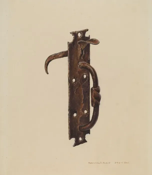 Framed Print : Norfolk Latch, c. 1939. Creator: Henrietta S. Hukill Framed Print : Norfolk Latch, c. 1939. Creator: Henrietta S. Hukill