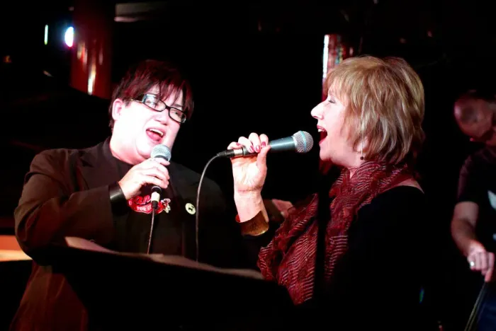 Framed Print : Norma Winstone and Lea DeLaria, Pizza Express, Dean St, London, 2 / 2008 Framed Print : Norma Winstone and Lea DeLaria, Pizza Express, Dean St, London, 2 / 2008