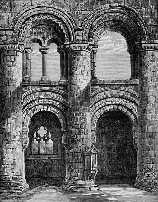 Framed Print : Norman Arches in Nave, Jedburgh Abbey, c1880, (1897). Artist: Alexander Francis Lydon Framed Print : Norman Arches in Nave, Jedburgh Abbey, c1880, (1897). Artist: Alexander Francis Lydon