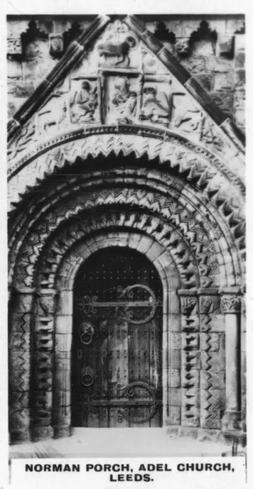 Framed Print : Norman Porch, Adel Church, Leeds, c1920s Framed Print : Norman Porch, Adel Church, Leeds, c1920s