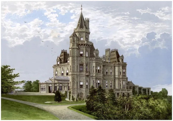 Framed Print : Normanhurst, Sussex, home of the Brassey family, c1880 Framed Print : Normanhurst, Sussex, home of the Brassey family, c1880
