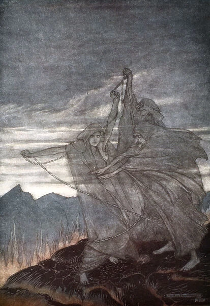 The Norns vanish, 1924. Artist: Arthur Rackham