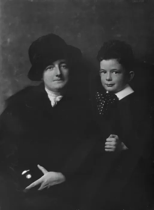 Framed Print : Norris, Charles G. Mrs. and son, portrait photograph, between 1913 and 1942. Creator: Arnold Genthe Framed Print : Norris, Charles G. Mrs. and son, portrait photograph, between 1913 and 1942. Creator: Arnold Genthe