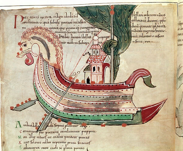 Norse dragon-prowed ship, c10th Century