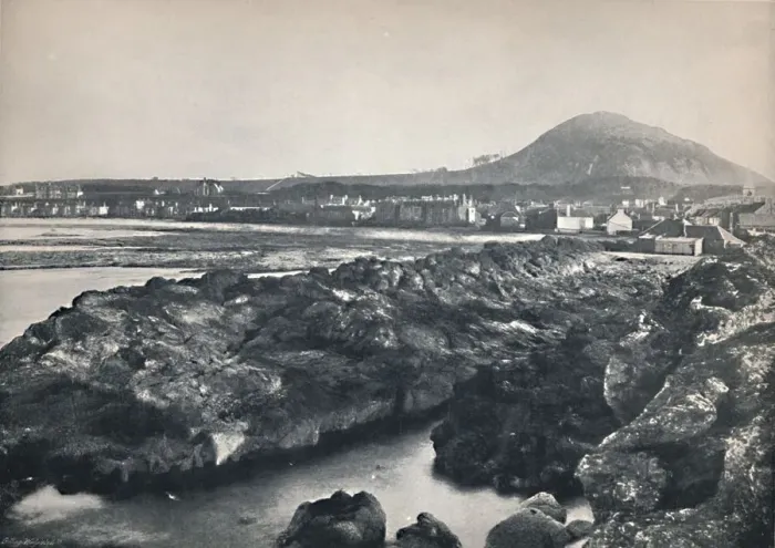 Framed Print : North Berwick - From the Rocks, Showing North Berwick Law, 1895 Framed Print : North Berwick - From the Rocks, Showing North Berwick Law, 1895