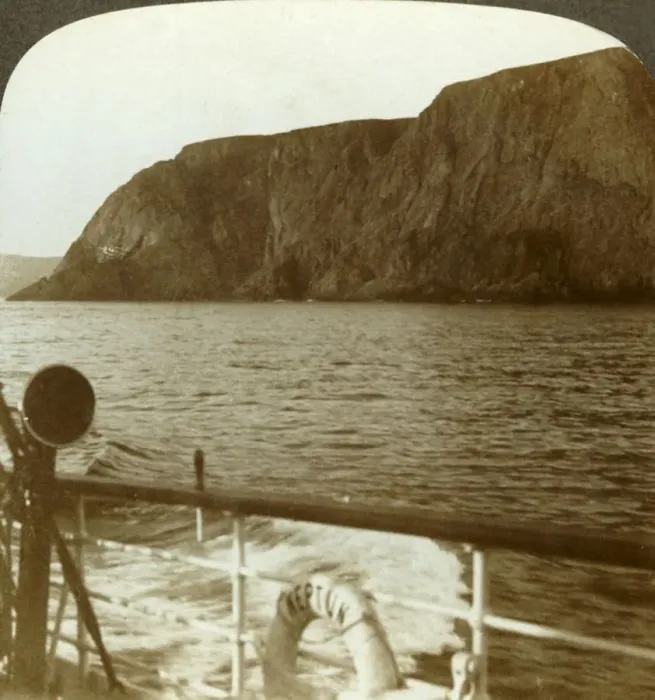 Framed Print : North Cape - from the west - land of the Midnight Sun, near midnight, N. Norway, c1905 Framed Print : North Cape - from the west - land of the Midnight Sun, near midnight, N. Norway, c1905