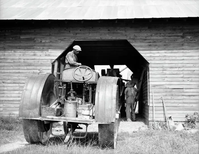 Framed Print : North Carolina threshing, 1936. Creator: Dorothea Lange Framed Print : North Carolina threshing, 1936. Creator: Dorothea Lange