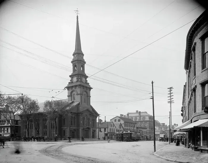 Framed Print : North Church and Congress St. [Street], Portsmouth, N.H. c1907. Creator: Unknown