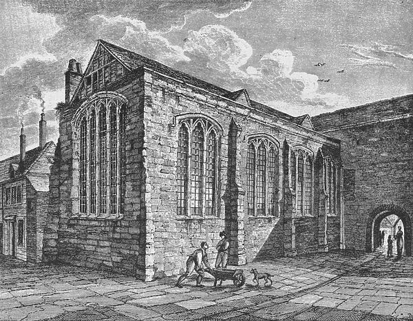 North-east view of the Chapel of the Holy Trinity, Leadenhall, City of London, c1825 (1906). Artist: Thomas Dale