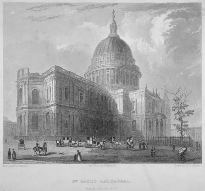 Framed Print : North-east view of St Pauls Cathedral, City of London, 1835. Artist: Benjamin Winkles Framed Print : North-east view of St Pauls Cathedral, City of London, 1835. Artist: Benjamin Winkles