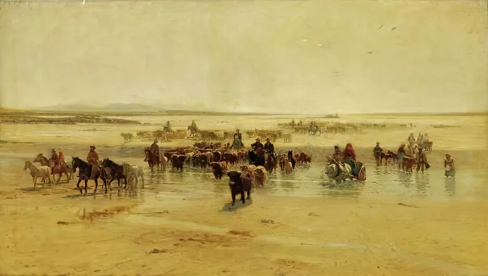 Framed Print : The North Ford, Uist, 1894. Creator: Robert Weir Allan Framed Print : The North Ford, Uist, 1894. Creator: Robert Weir Allan
