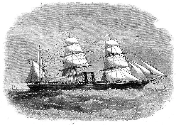 The North German Lloyd's New Steam-ship 'Hudson', 1858. Creator: Unknown. The North German Lloyd's New Steam-ship 'Hudson', 1858. Creator: Unknown