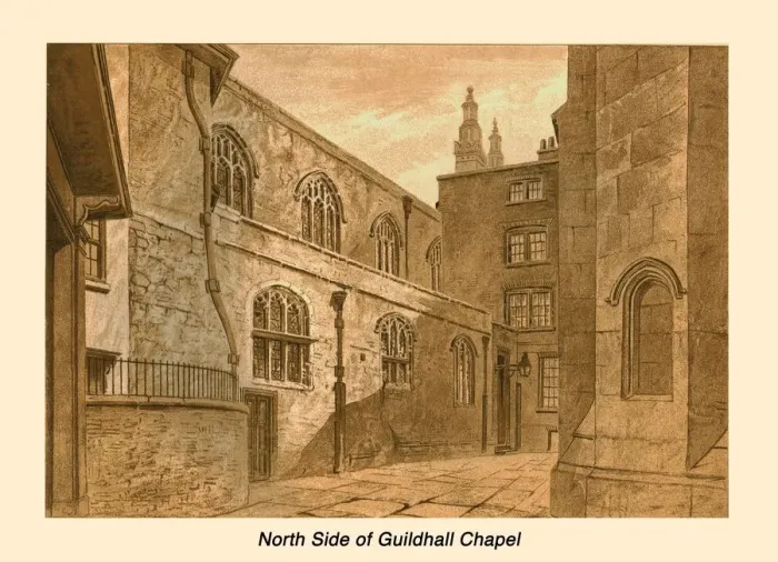 Framed Print : North Side of Guildhall Chapel, 1886 Framed Print : North Side of Guildhall Chapel, 1886