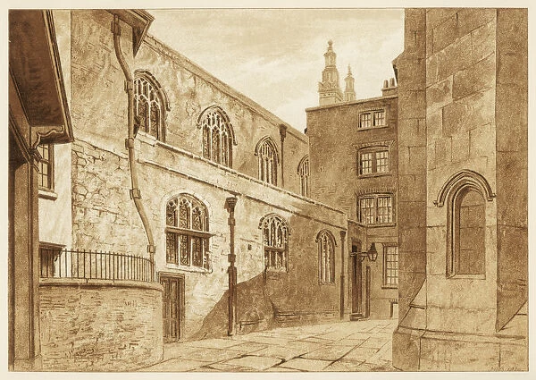 North side of Guildhall Chapel, City of London, 1886