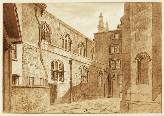 Framed Print : North side of Guildhall Chapel, City of London, 1886 Framed Print : North side of Guildhall Chapel, City of London, 1886