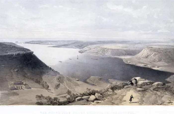 Framed Print : The North Side of the Harbour at Sebastopol, 22 June 1855. Artist: Jonathan Needham Framed Print : The North Side of the Harbour at Sebastopol, 22 June 1855. Artist: Jonathan Needham