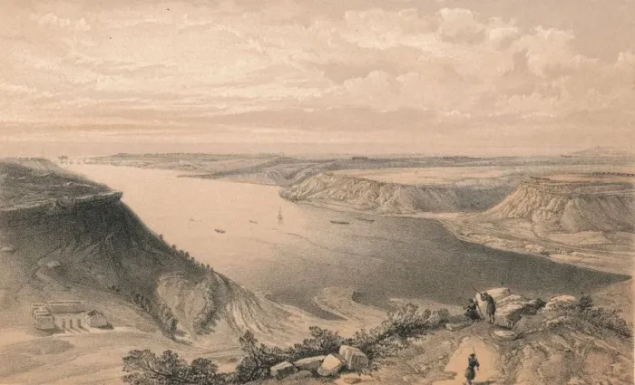 Framed Print : The North Side of the Harbour of Sebastopol, from the Top of the Harbour, 1856. Artist: W Trask Framed Print : The North Side of the Harbour of Sebastopol, from the Top of the Harbour, 1856. Artist: W Trask