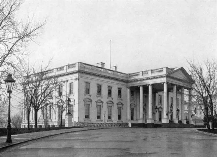 Framed Print : The north portico of the White House, Washington D. C. USA, 1908