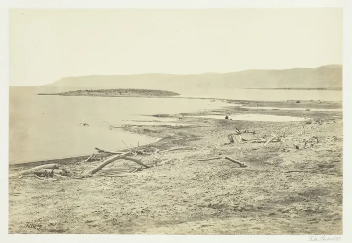 Framed Print : The North Shore of the Dead Sea, 1857. Creator: Francis Frith Framed Print : The North Shore of the Dead Sea, 1857. Creator: Francis Frith