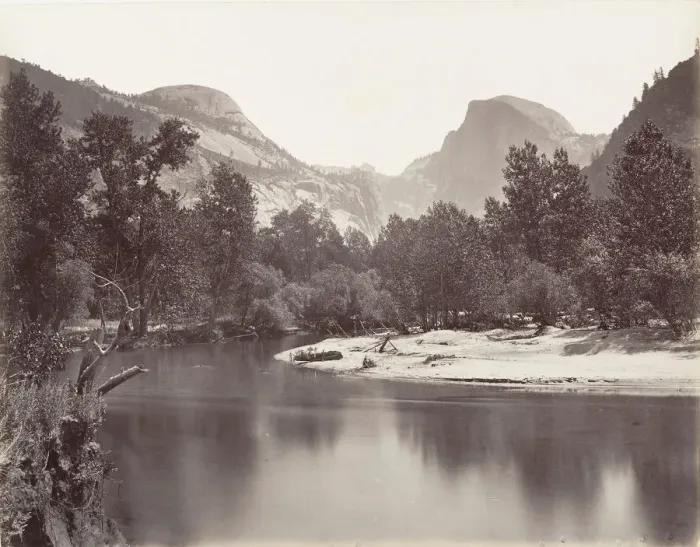 Framed Print : North and South Dome, Yosemite, ca. 1872, printed ca. 1876 Framed Print : North and South Dome, Yosemite, ca. 1872, printed ca. 1876