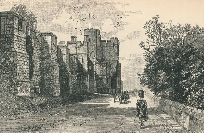 Framed Print : North Terrace and Winchester Tower, 1895 Framed Print : North Terrace and Winchester Tower, 1895