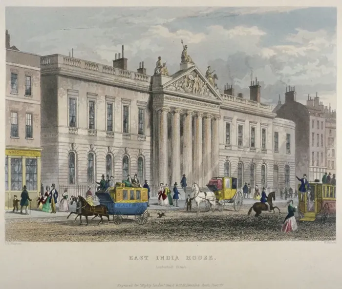 Framed Print : North view of East India House, Leadenhall Street, City of London, 1850 Framed Print : North view of East India House, Leadenhall Street, City of London, 1850