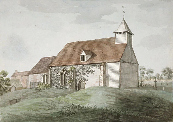 North-west view of Holy Cross church, Greenford, Middlesex, 1798