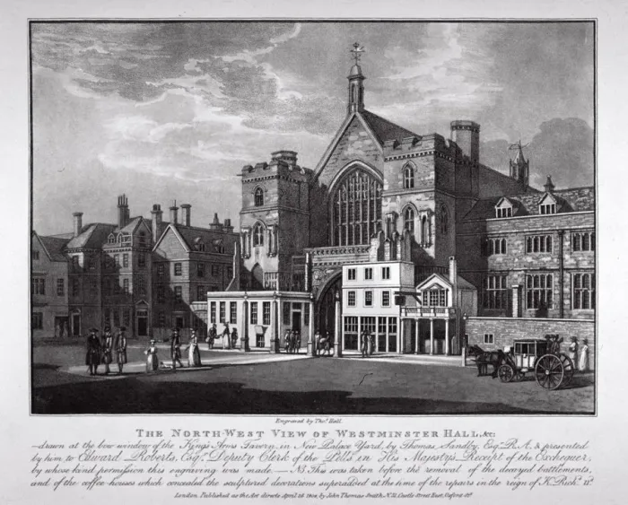 Framed Print : North-west view of Westminster Hall, London, 1808. Artist Framed Print : North-west view of Westminster Hall, London, 1808. Artist