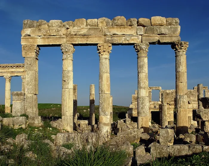 Framed Print : Northern door in the last section of the cardo maximus, Apamea. Syria, 2nd century, (2001). Creator: LTL Framed Print : Northern door in the last section of the cardo maximus, Apamea. Syria, 2nd century, (2001). Creator: LTL