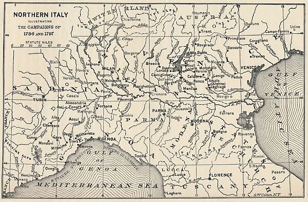 Northern Italy - Illustrating the Campaigns of 1796 and 1797, (1896)