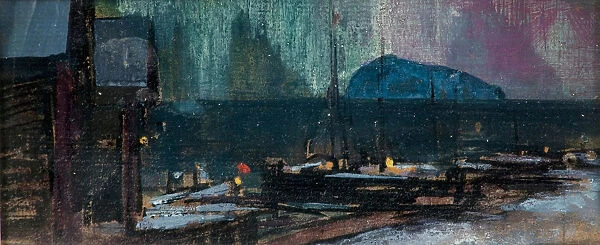 The northern lights in Norway, 1902. Artist: Korovin, Konstantin Alexeyevich (1861-1939)