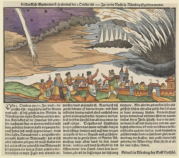Northern Lights over Nuremberg the 5th of October 1591, 1591