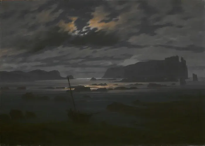 Framed Print : Northern Sea in the Moonlight, c. 1823. Artist: Friedrich, Caspar David (1774-1840) Framed Print : Northern Sea in the Moonlight, c. 1823. Artist: Friedrich, Caspar David (1774-1840)