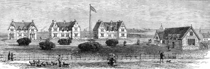 Framed Print : The Northumberland Village Homes at Whitley, Near Tynemouth, 1883. Creator: Unknown