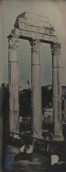 Northwest Facade, Temple of Castor and Pollux, Rome, 1842
