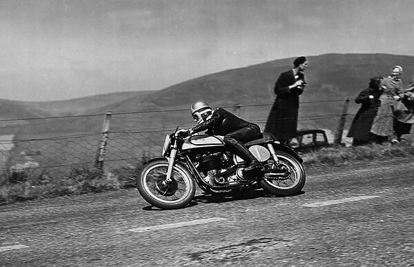 Norton, Geoff Duke, 1951 Isle of Man Tourist Tropy Race. Creator: Unknown