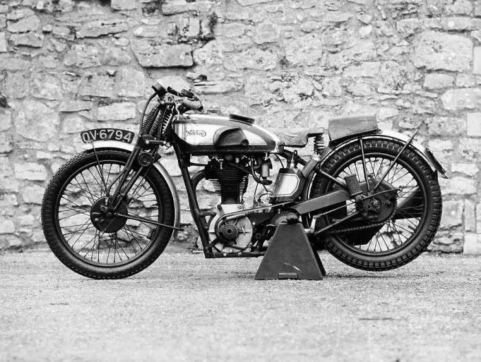 Framed Print : Norton motorbike, an International Model 30, 1932