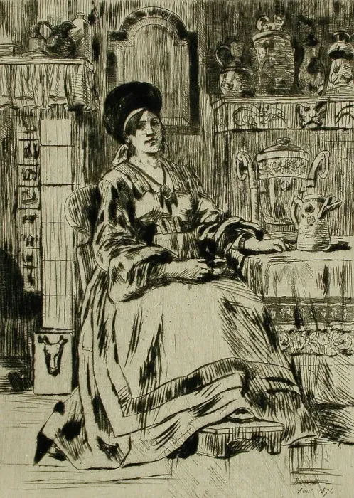 Framed Print : Norvégienne, 1874. Creator: Félicien Rops Framed Print : Norvégienne, 1874. Creator: Félicien Rops