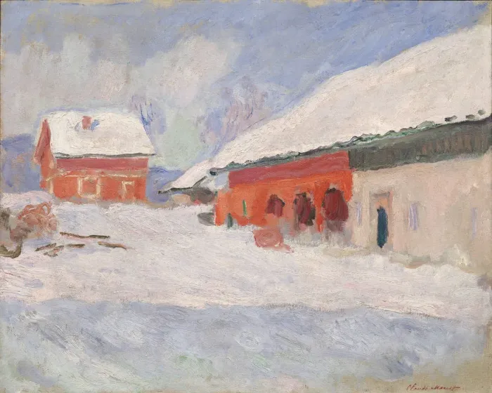 Framed Print : Norway. Red Houses at Bjornegaard, 1895 Framed Print : Norway. Red Houses at Bjornegaard, 1895