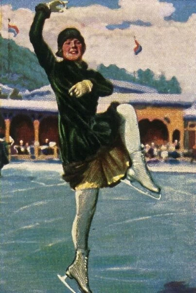 Norwegian figure skater and film star Sonja Henie, 1928. Creator: Unknown