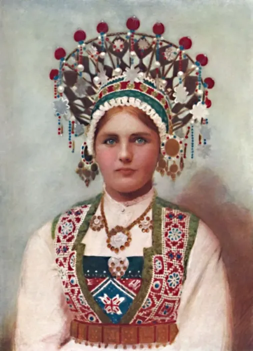 Framed Print : A Norwegian girl in bridal dress, 1912 Framed Print : A Norwegian girl in bridal dress, 1912