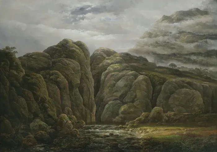 Framed Print : Norwegian Mountain Landscape, 1819. Creator: Johan Christian Dahl Framed Print : Norwegian Mountain Landscape, 1819. Creator: Johan Christian Dahl