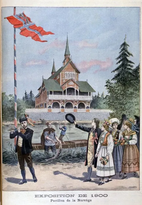 Framed Print : The Norwegian pavilion at the Universal Exhibition of 1900, Paris, 1900 Framed Print : The Norwegian pavilion at the Universal Exhibition of 1900, Paris, 1900