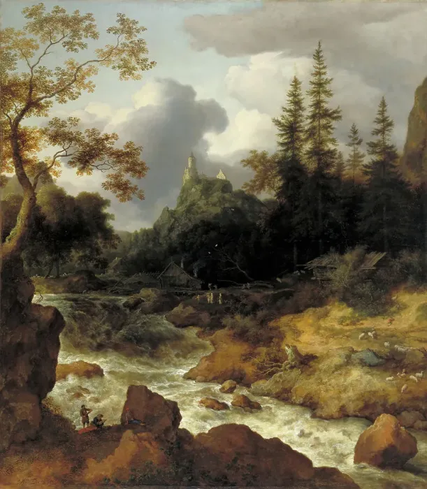 Framed Print : Norwegian Scenery, 1644-1675. Creator: Allart van Everdingen Framed Print : Norwegian Scenery, 1644-1675. Creator: Allart van Everdingen